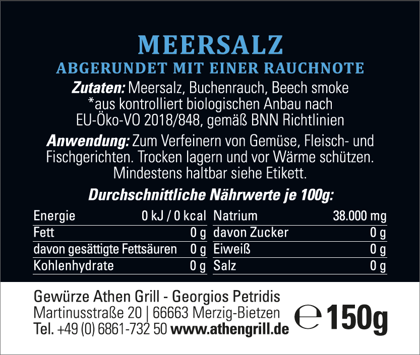 Meersalz geräuchert Art.-C0007